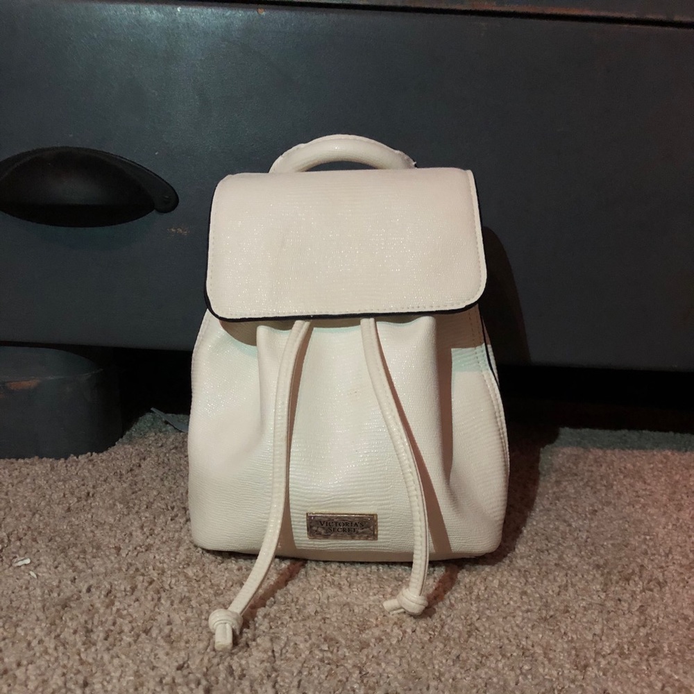 Victoria secret white lizard mini backpack